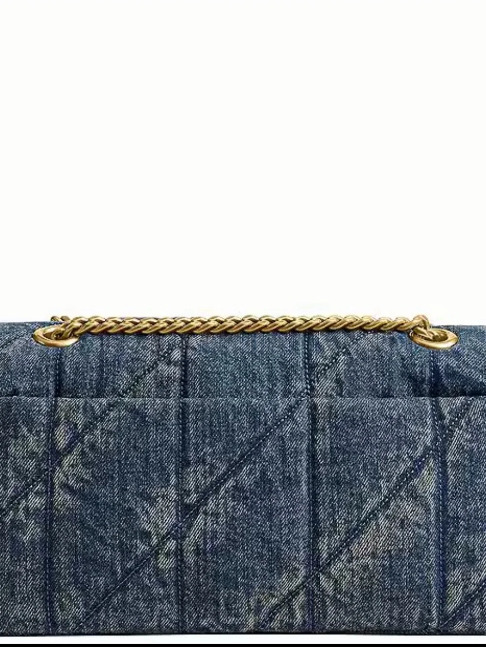 Coach Tabby 26 in Quilted Loved Denim with Gold Chain Strap